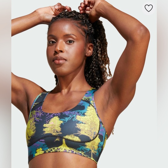 Adidas by Stella McCartney True Purpose bra, shock slime blue bay deep lilac, M - Picture 1 of 11